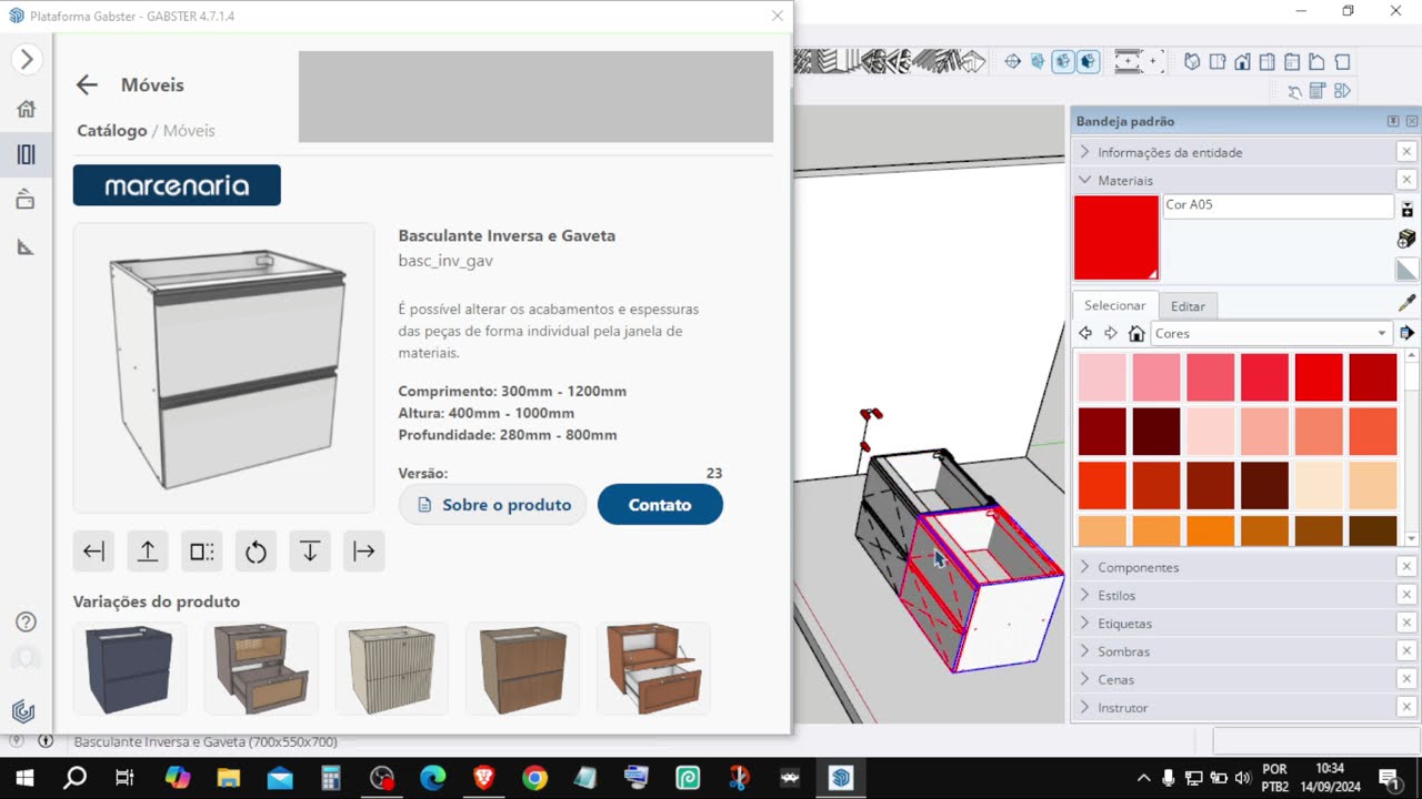 #Sketchup : Planejados e marcenaria cozinha com #gabster - Tutorial Completo aula 2 tópico 2