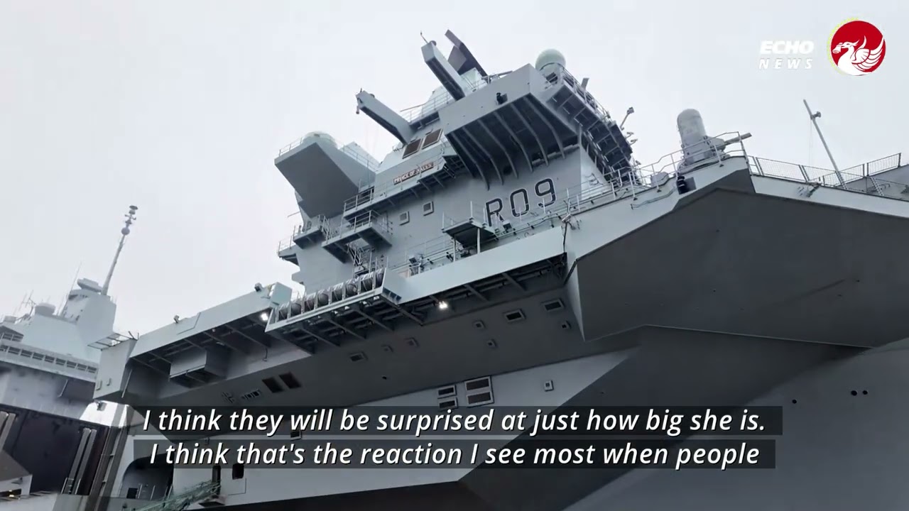 Huge aircraft carrier HMS Prince of Wales has docked in Liverpool