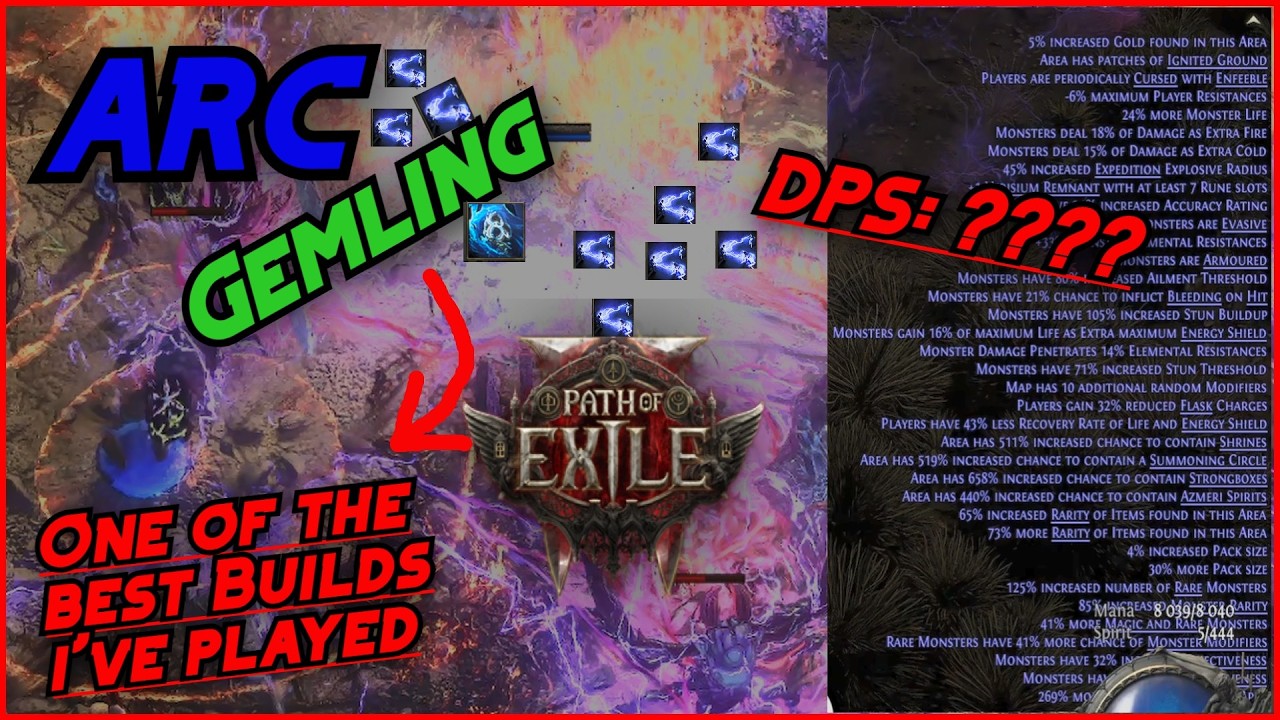 ✔ [POE 2] ARC GEMLING - IS INSANE! Build Showcase In Hardest Content In - Path of Exile 2