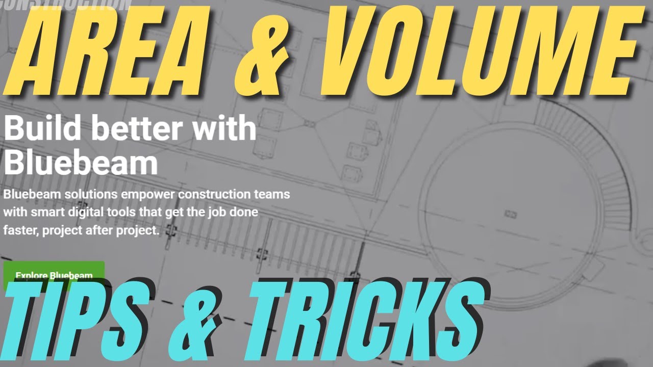 How to measure AREA, VOLUME, LENGTH. tips & tricks. BLUEBEAM revu for site engineers.