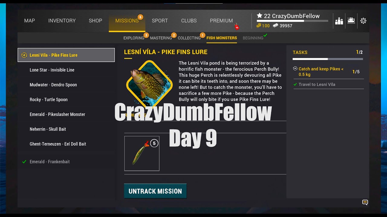 CrazyDumbFellow Day 9 Lesni Vila Monster Fishing Planet From The Beginning Part 2