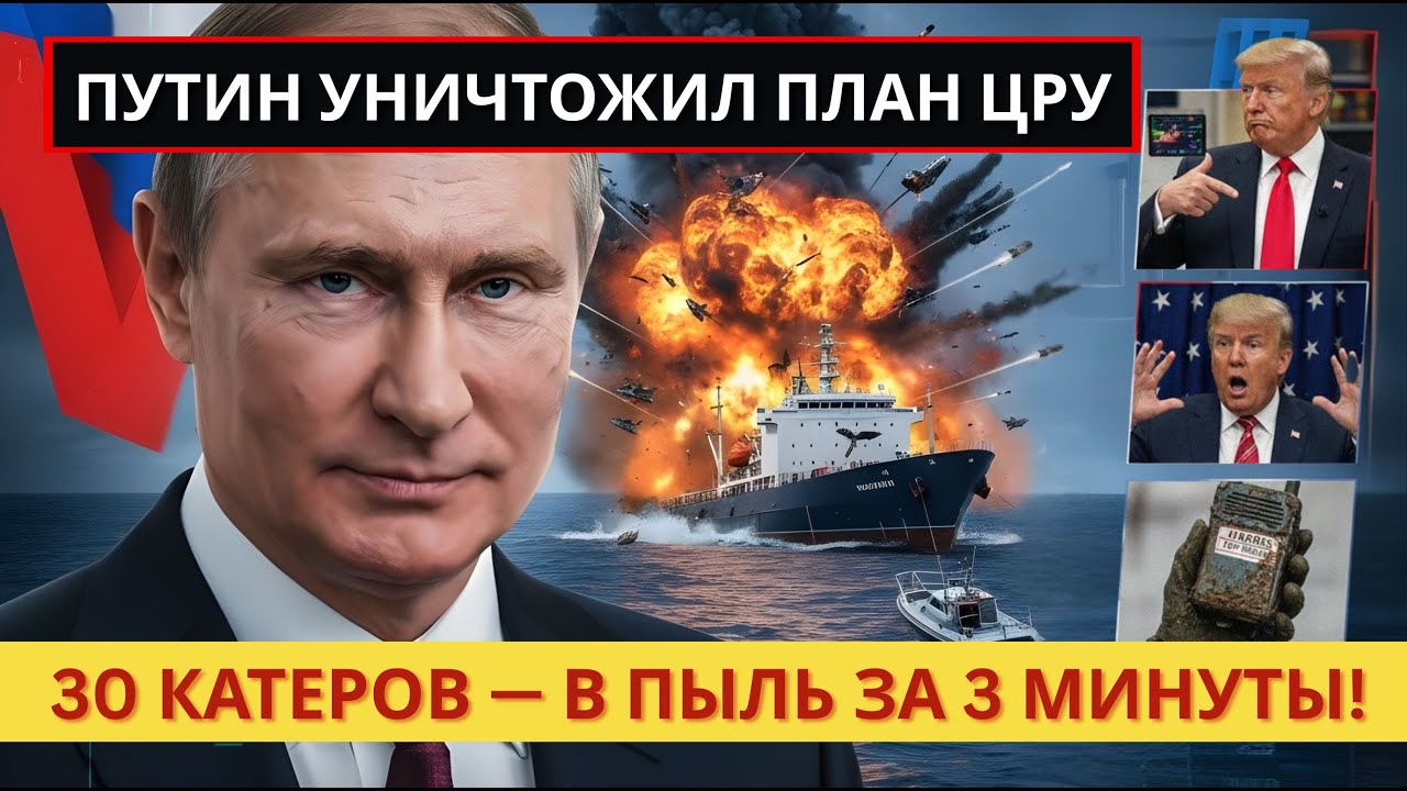 ПУТИН УНИЧТОЖИЛ ПЛАН ЦРУ: 30 катеров НАТО стерты в порошок в Аденском заливе за 3 минуты! 🇷🇺