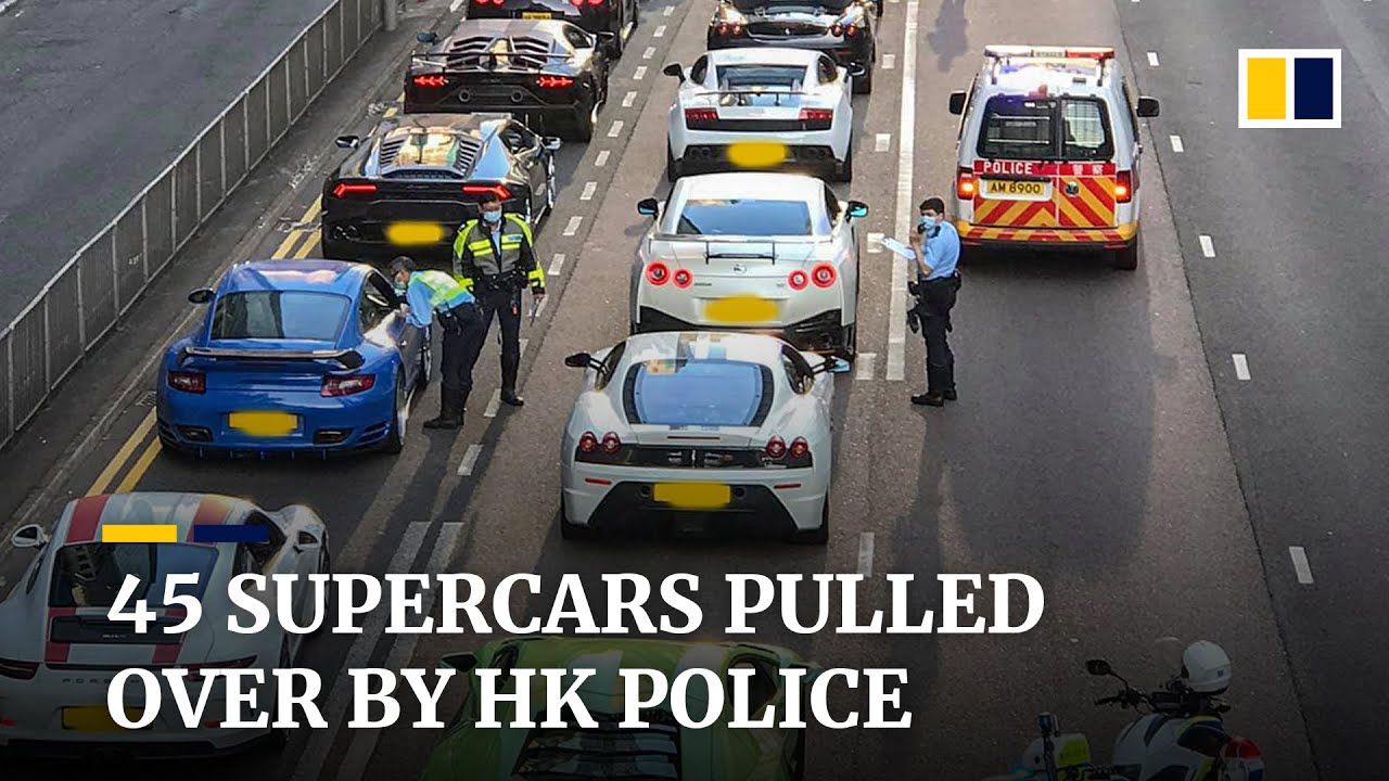 Hong Kong police intercept 45 luxury sports cars over suspected street racing