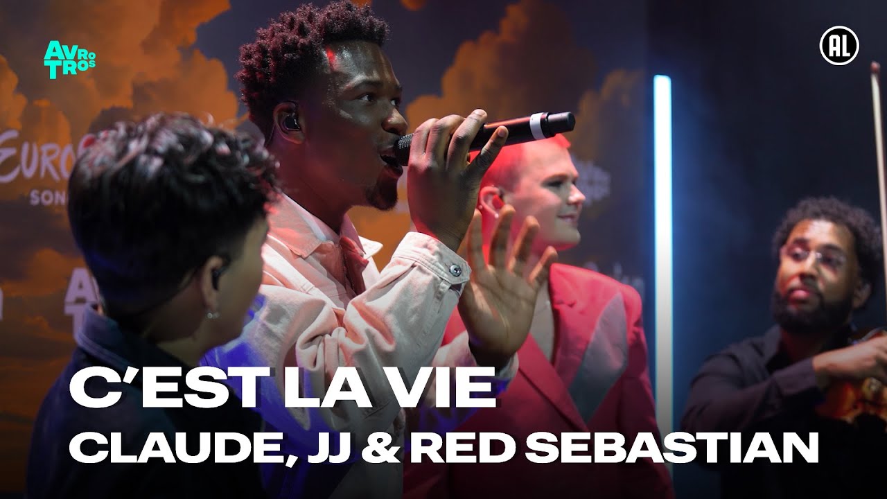 C'est La Vie met Claude, JJ en Red Sebastian live in Bazel voor het Eurovisie Songfestival 2025