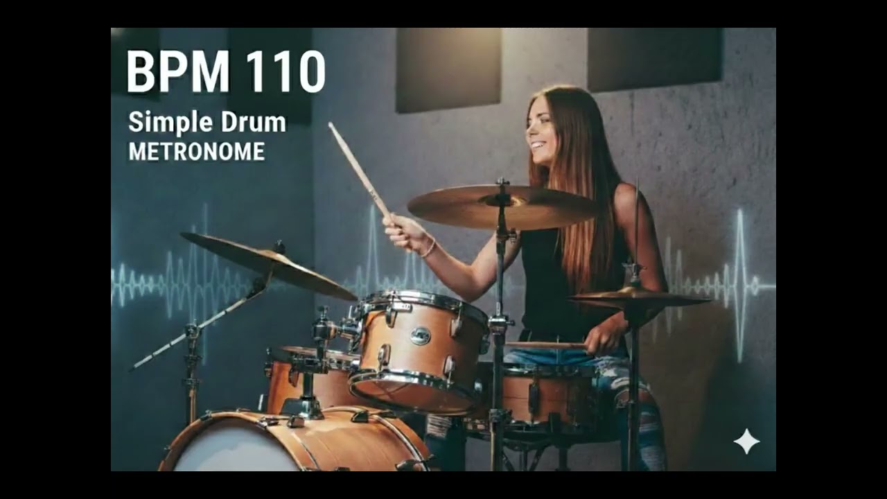 BPM 110 ドラム メトロノーム【10分耐久】練習用   Simple Drum Loop