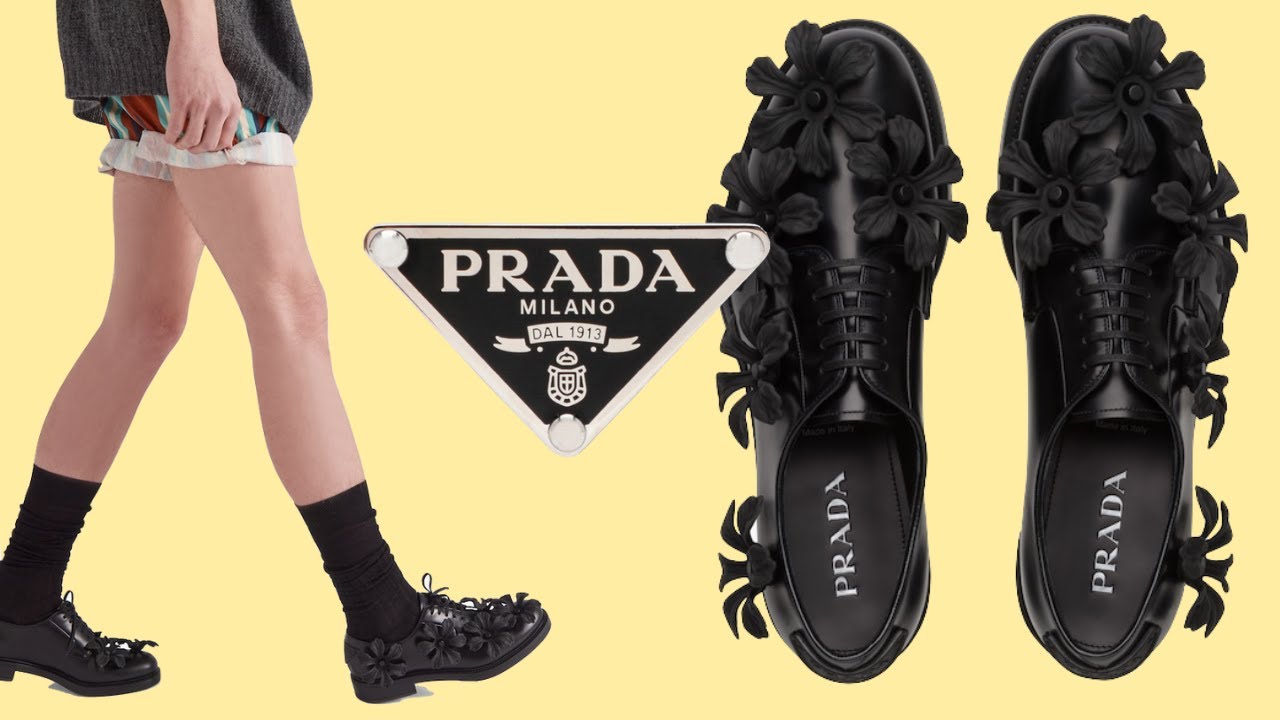 Prada Azalea Flower Derby Shoes | Men's Spring Summer 2022 | Raf Simons