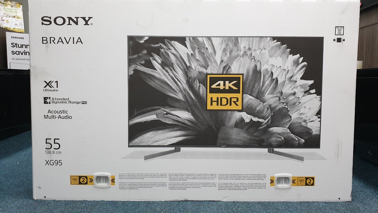 Sony XG95 2019 4K HDR 55" Unboxing and Retail Demo. XG9505