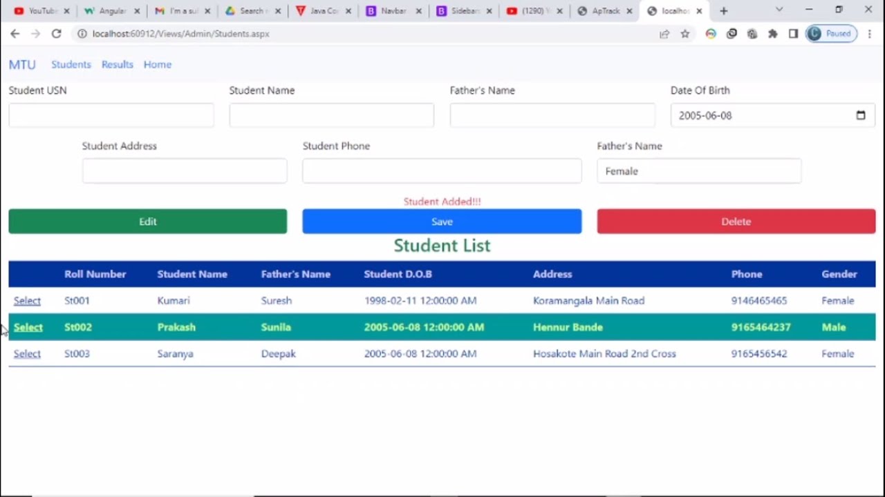 Student Result Management System Using C#.Net