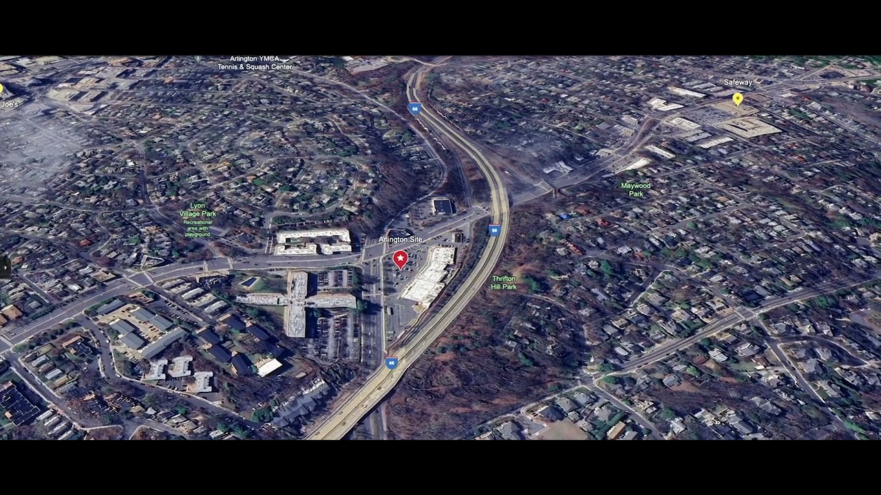 Arlington, VA Lyon Village SC Google Earth Video (Close Aerial V2)