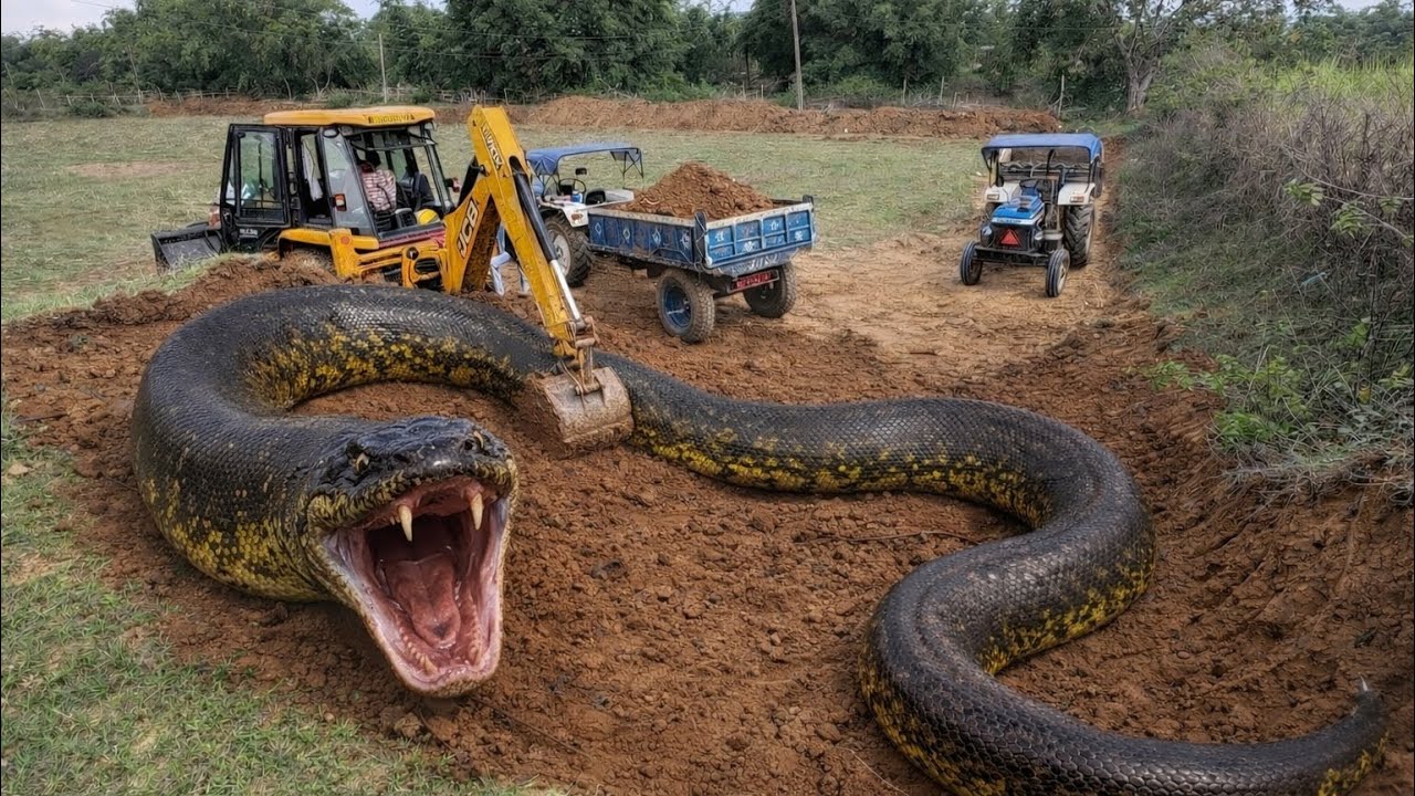 JCB 3dx Backhoe Machine Loading Mud in Mahindra 575 Tractor Trolley , TATA Dump Truck And Thar Car