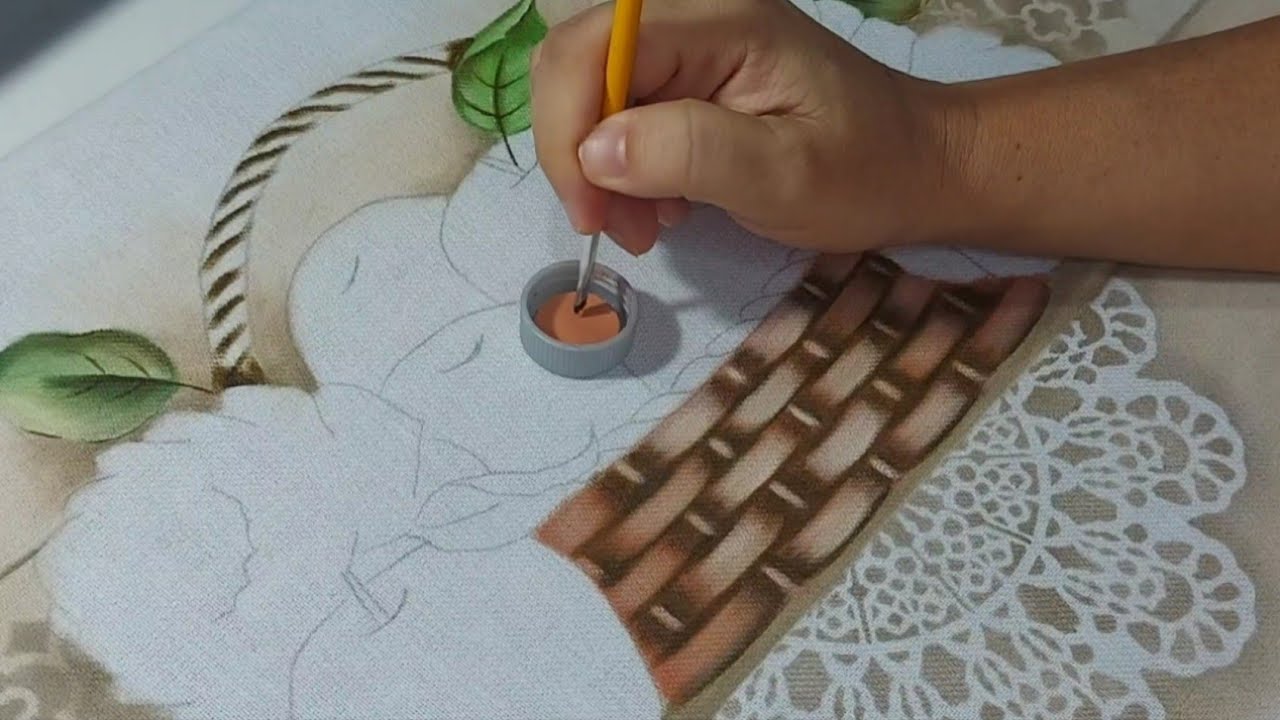 Como Pintar Cesta e Maçãs. Projeto n.40 Luciana Dalponte