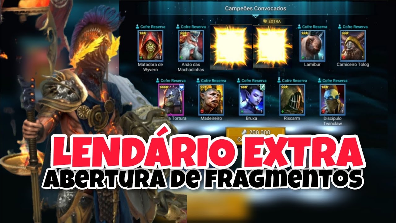 LENDÁRIO EXTRA - Abertura de fragmentos - RAID SHADOW LEGENDS 