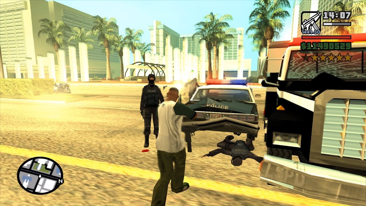 GTA San Andreas 6 Star Cops Rampage 2025