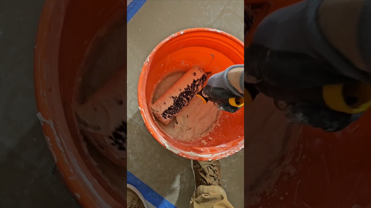 applying putty with a roller