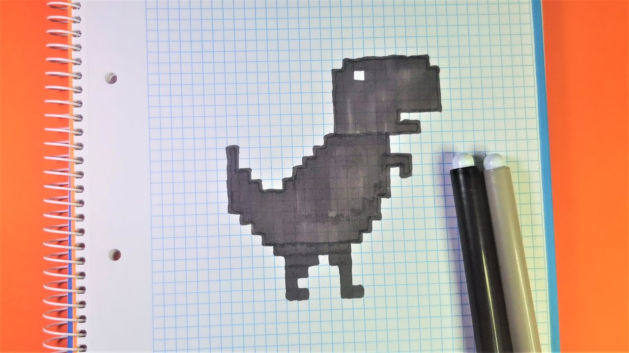 Como hacer el DINOSAURIO de CHROME | Pixel Art