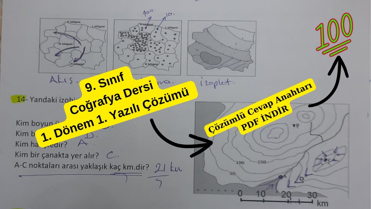 9. Sınıf Coğrafya Dersi 1. Dönem 1. Yazılı Sınavı Çözümü 2025-2026 MEB AMAARİF MODEL