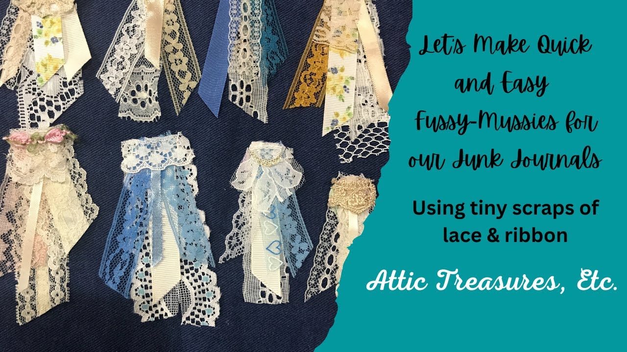 Using Tiny Scraps of Lace in Our Junk Journals