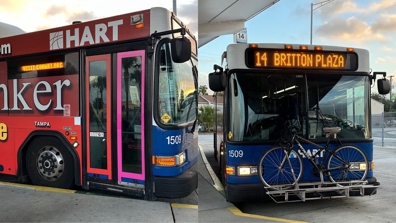 Hart bus #1509 on Route 14 leaving Yukon Transfer Center
