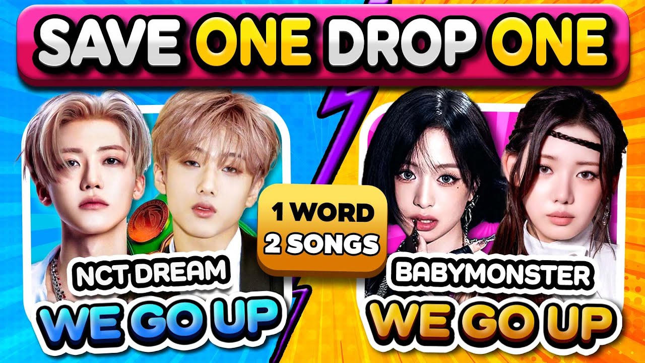 SAVE ONE DROP ONE: 1 WORD, 2 SONGS ❤️ GIRLS VS BOYS 💙 KPOP QUIZ 2025