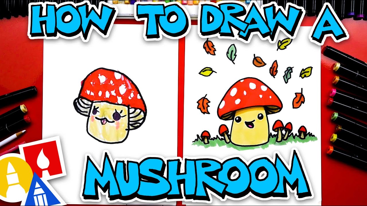 How To Draw A Cute Cartoon Mushroom