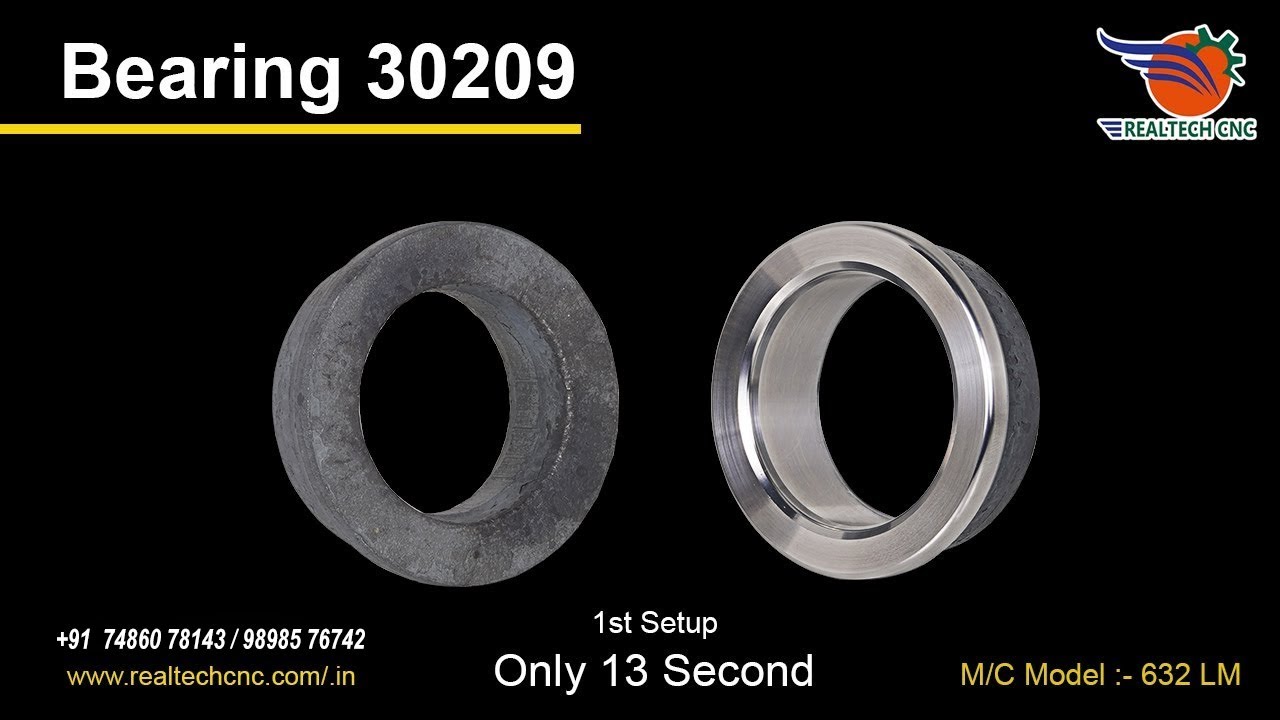 Bearing 30209 1st. Setup, RealTech CNC Machine VD-185