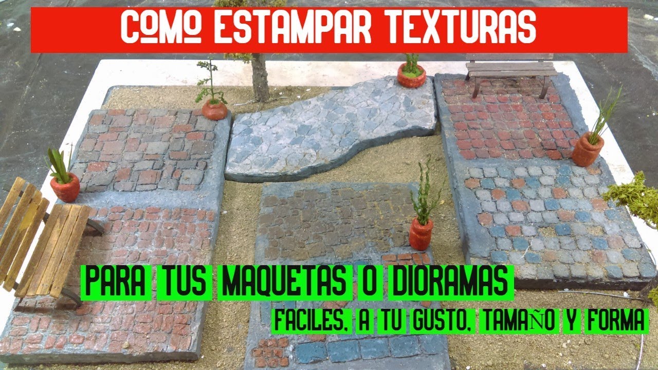 ARQUITECTURA/ como estampar TEXTURAS/ A ESCALA para tus MAQUETAS o DIORAMAS /2019