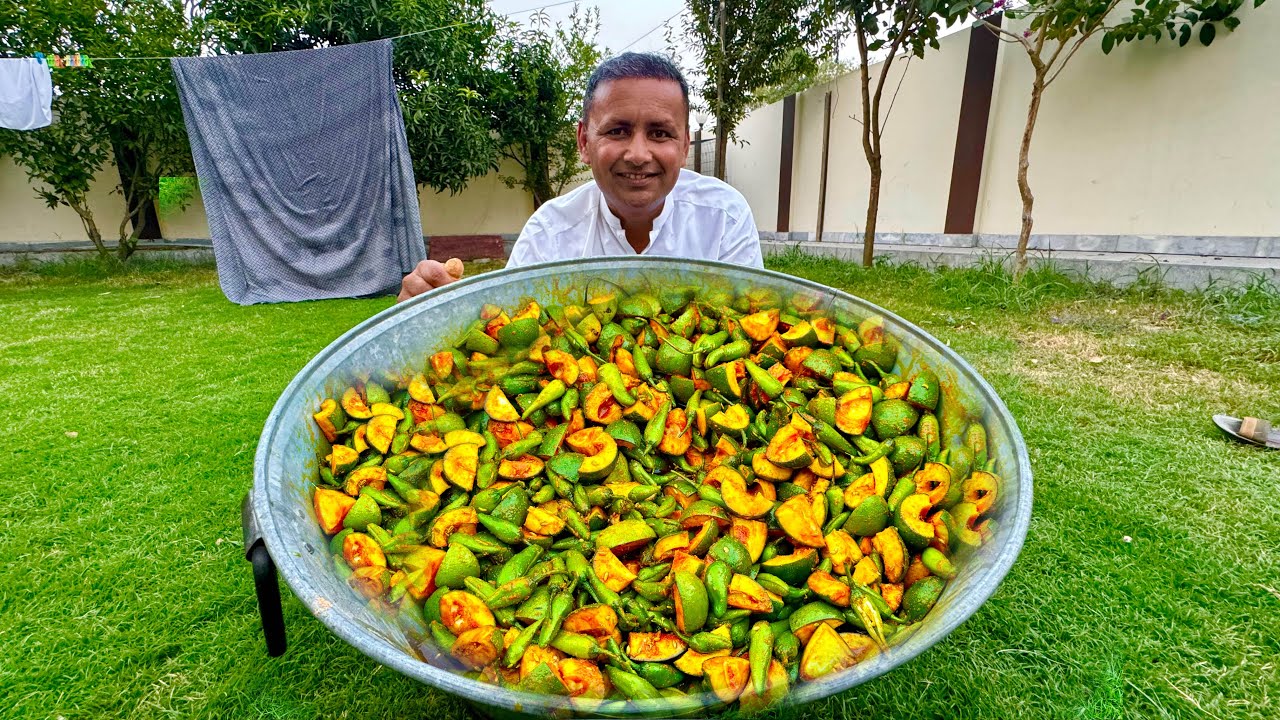 Traditional Mango and Green Chilli Pickle Recipe (5year Life) | Aam Ka Achar | Hari Mirch Ka Achar