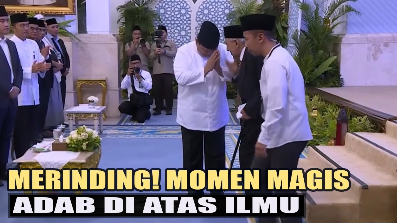 Merinding, Momen Magis Saat Prabowo Dengarkan Bisikan Doa Quraish Shihab!
