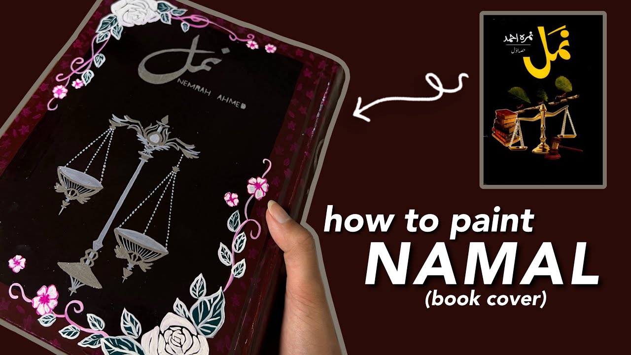 how to paint NAMAL (book cover) | hand painted Urdu Novels