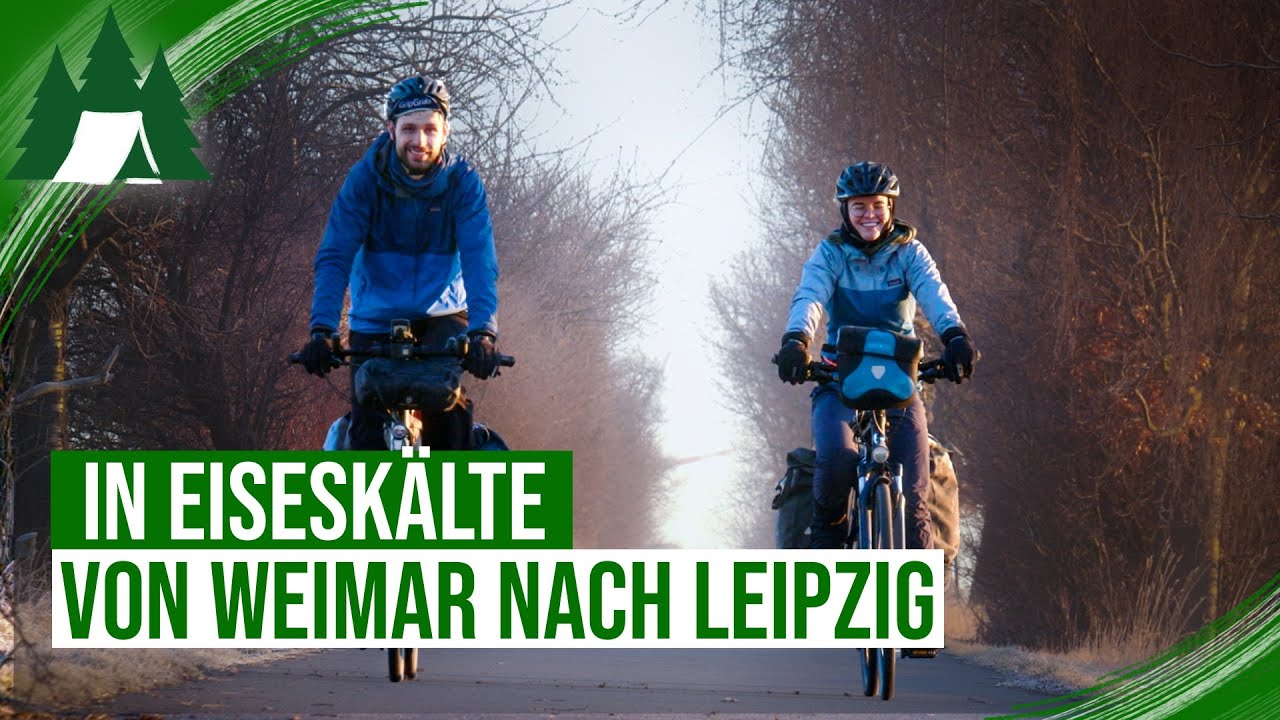 Winterliche Radtour mit Zelt von Weimar nach Leipzig | Zucker-Bahnradweg