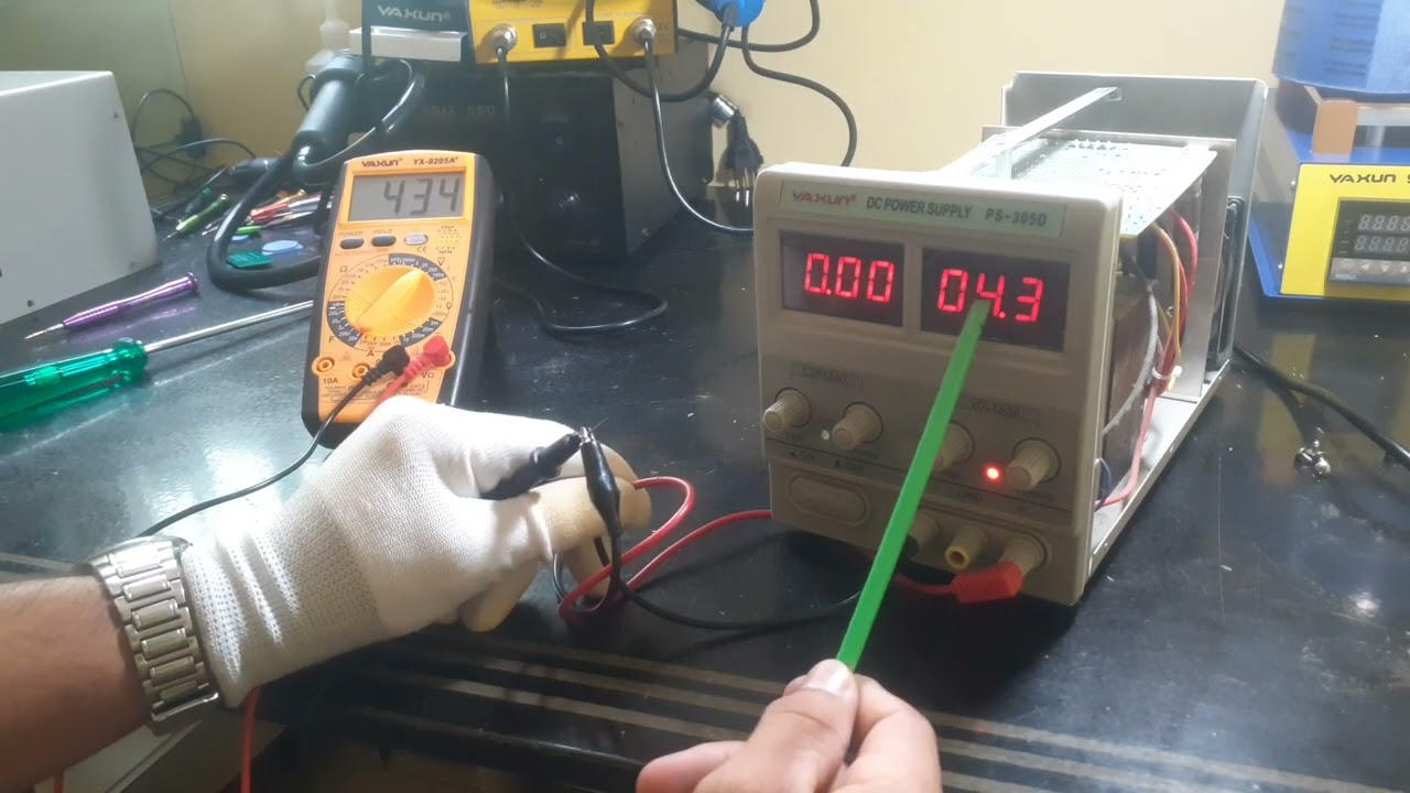 Ajustes da fonte de bancada yaxun ps-305D