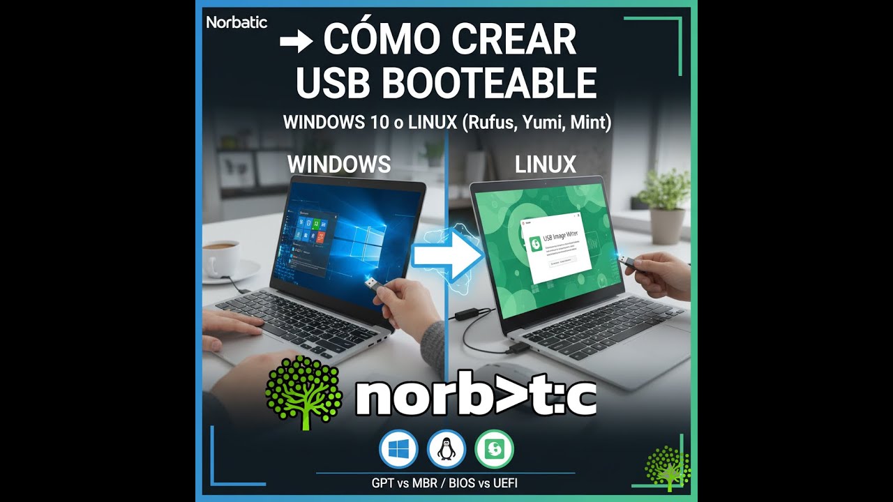 👉 Cómo crear un USB booteable de Windows 10 o Linux (Rufus, Yumi y Linux Mint)