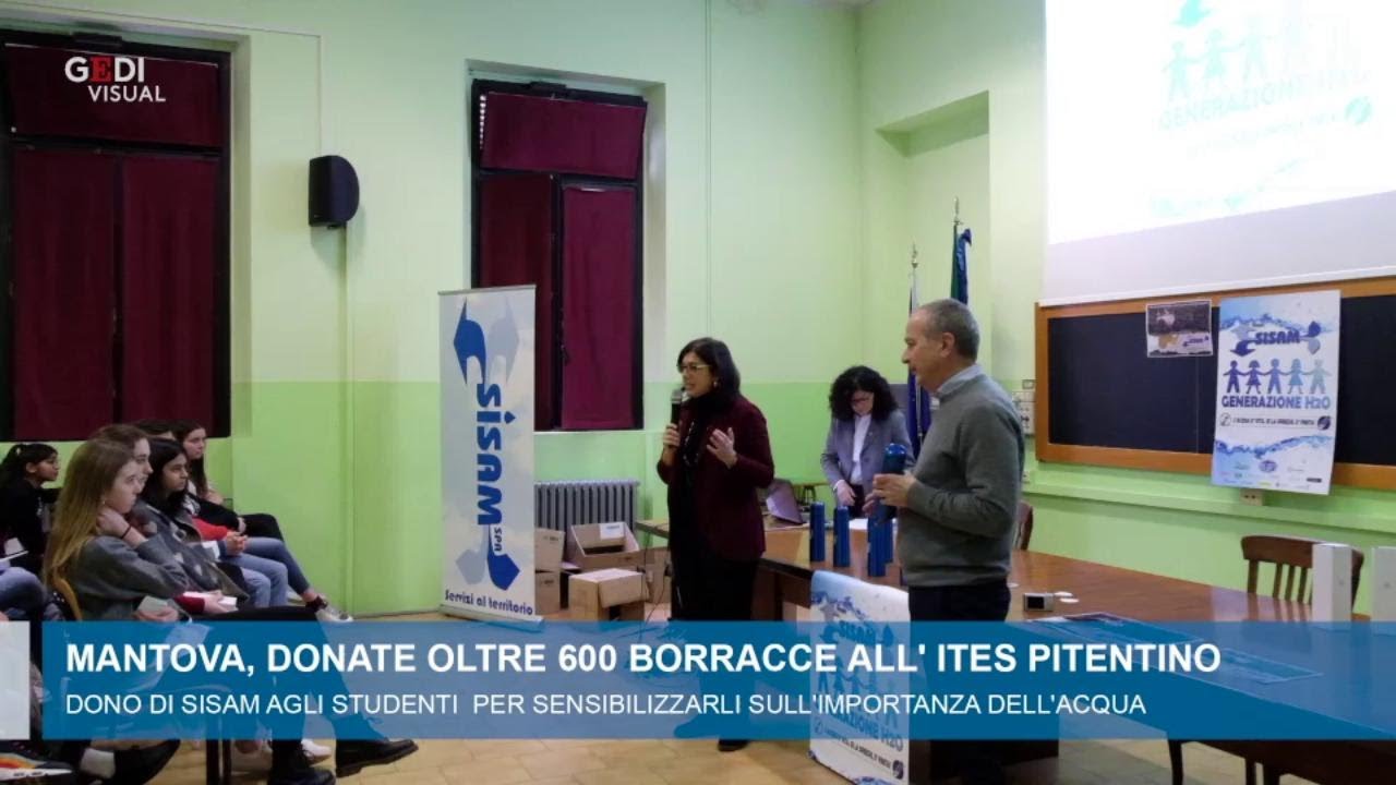 Mantova, donate oltre 600 borracce all'Ites Pitentino