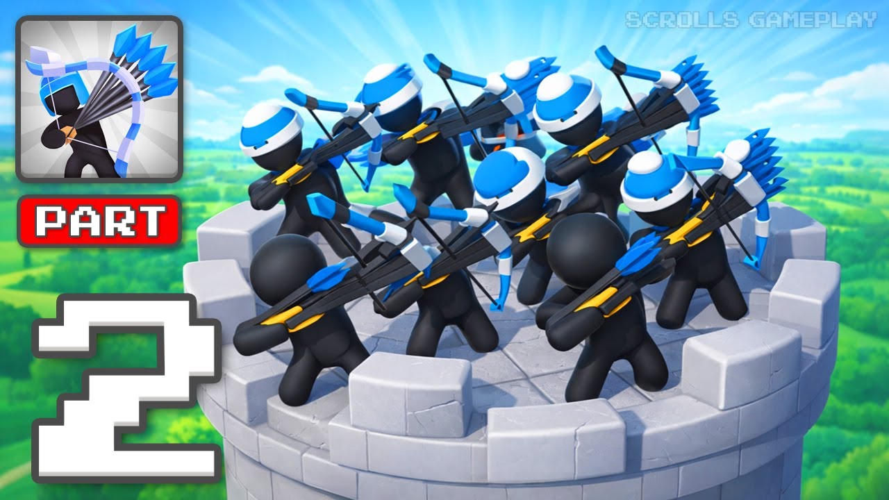 Merge Archers: Bow and Arrow - Gameplay Walkthrough Part 2 - United Bows Win Fights (iOS, Android)