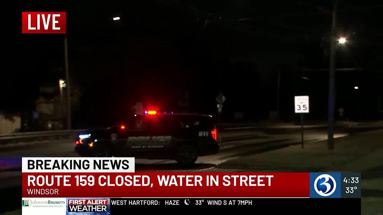 Portion of Windsor Avenue closed due to water incident