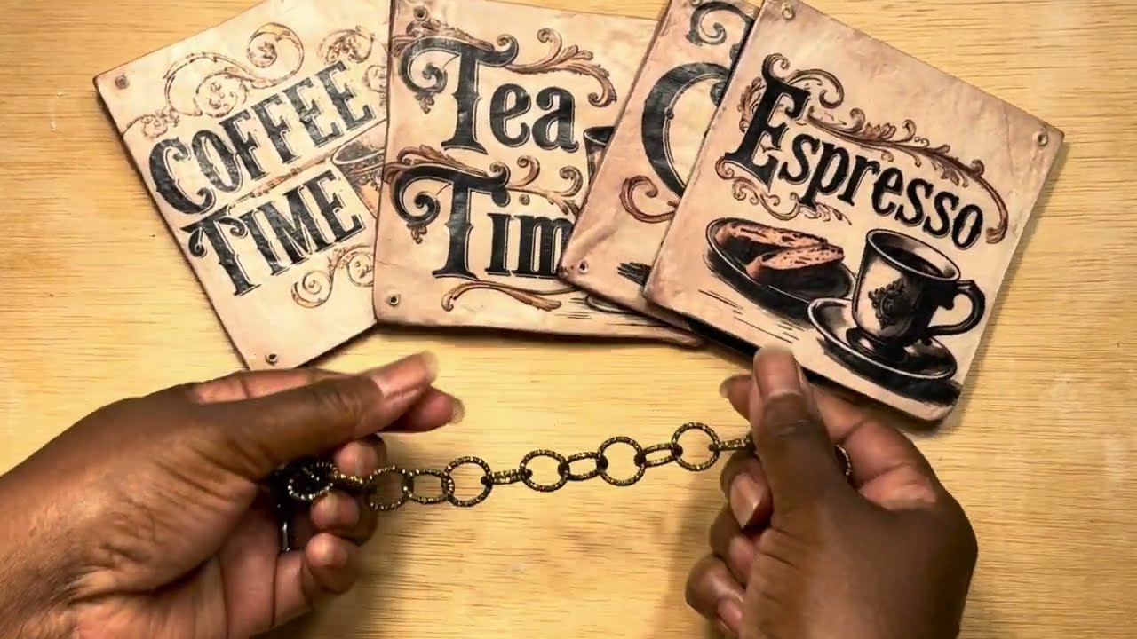 Decoupage | Air Dry Clay Wall Art | Hot Drink Rice Paper Pack - Home Decor Project - Coffee Bar