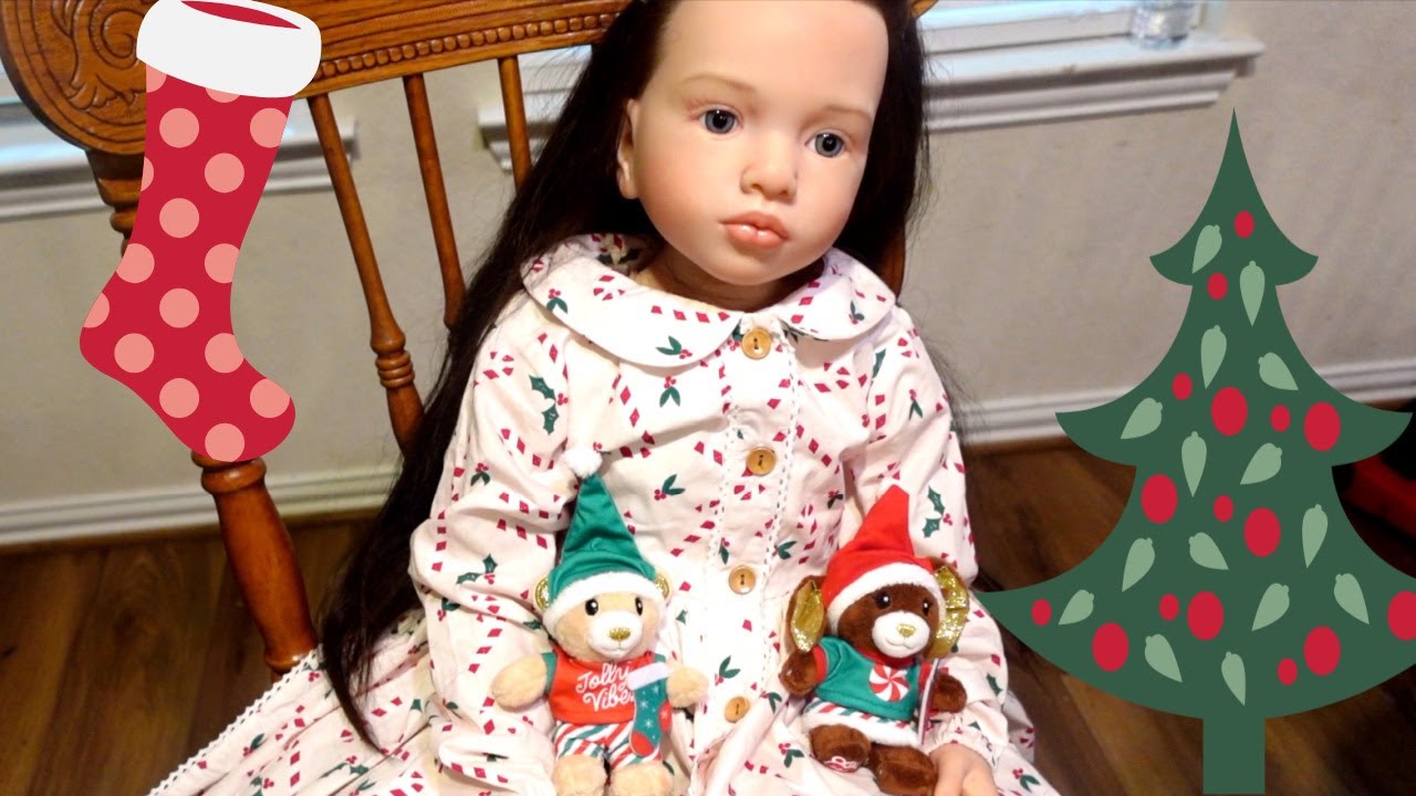 Reborn doll Bethany gets some Build-a-bear Christmas ornaments!