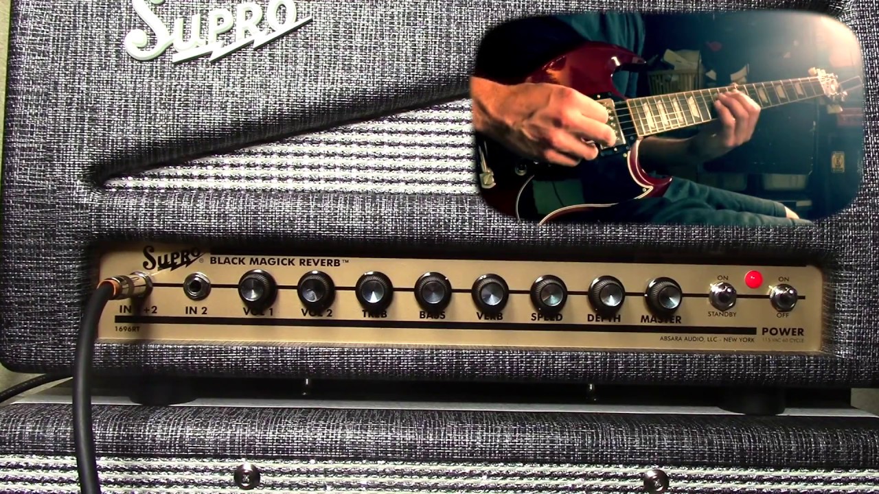 Supro 1696RT Black Magick Reverb Official Demo by Mike Hermans - Head w/ 1x12 Cab