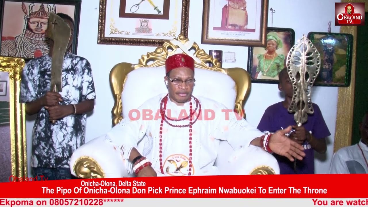 The pipo of Onicha- Olona don pick Prince Ephraim Nwabuokie  to enta the throne