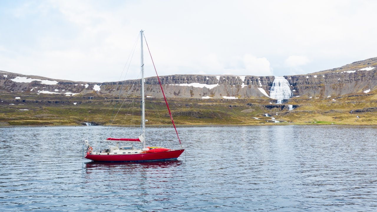 Sailing around Westfjords Iceland - Largest Waterfall Dynjandi