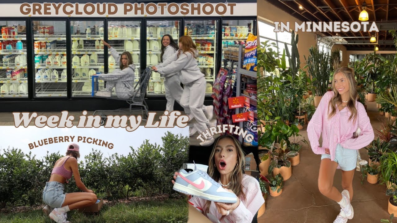 Week in my life (MINNESOTA) Grey Cloud shoot + thrifting!!