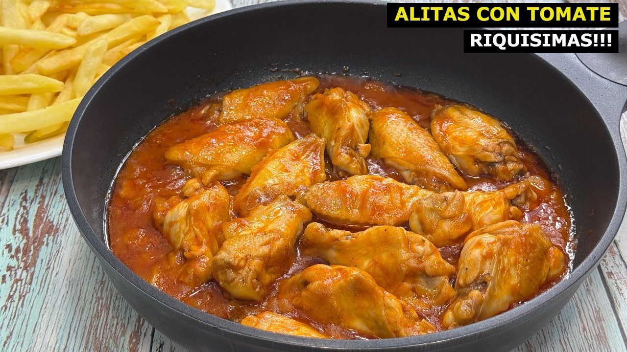 Alitas de Pollo con Tomate Fácil y Rápido 😍 ¡Te encantará! Receta de Pollo