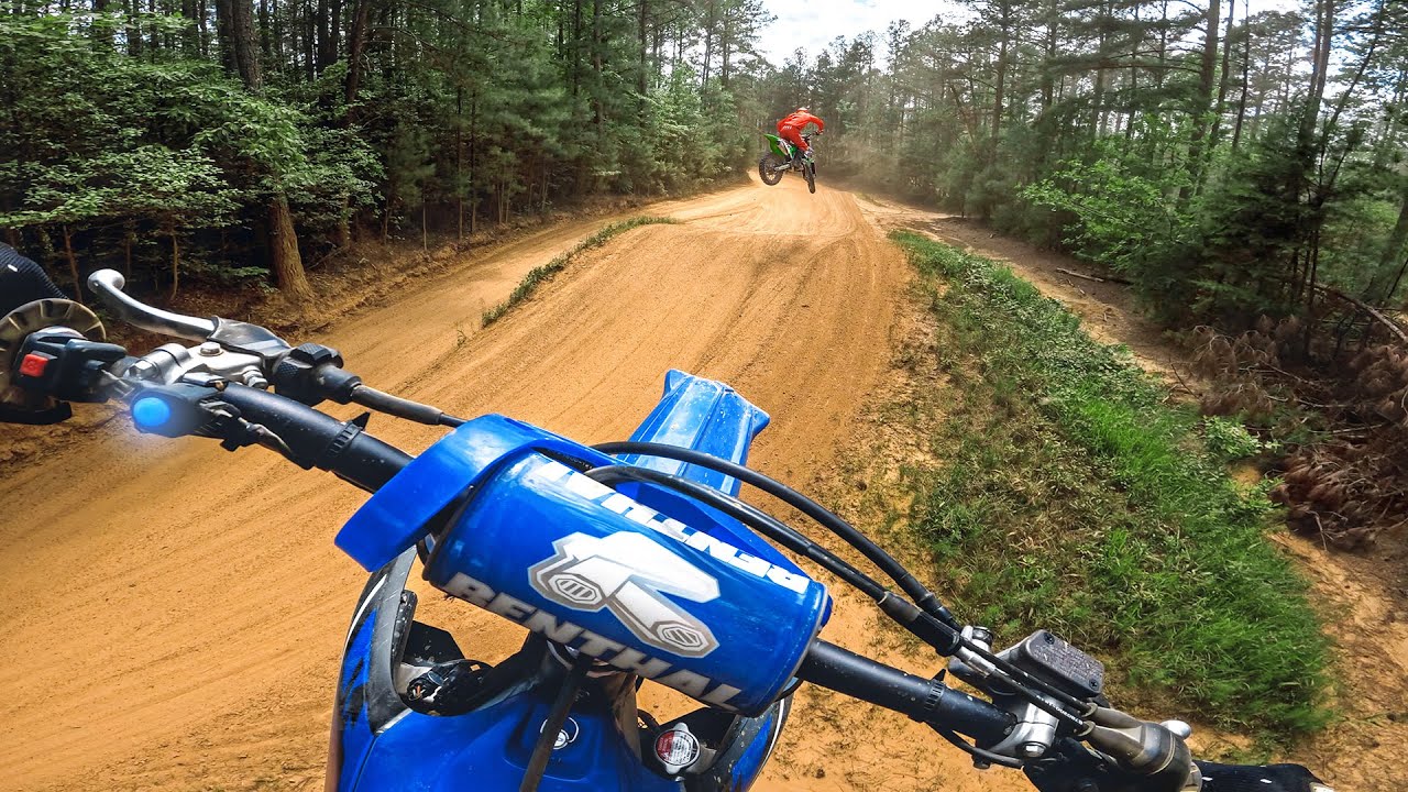 Chasing a KX450 on my YZ250F