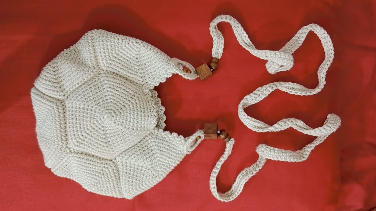 Crochet Hexagonal Bag / crocheting / crochet hand knitted bag / crochet knitting,