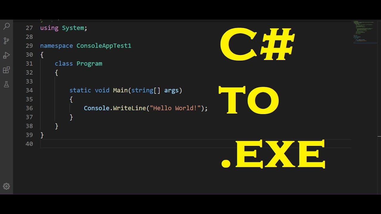 creating .exe file with C# code