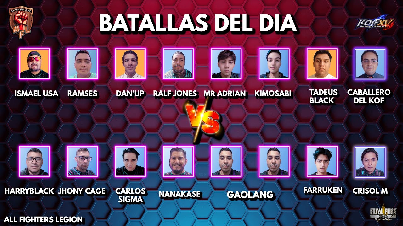 LIGA DE KOF XV Y FATAL FURY!!