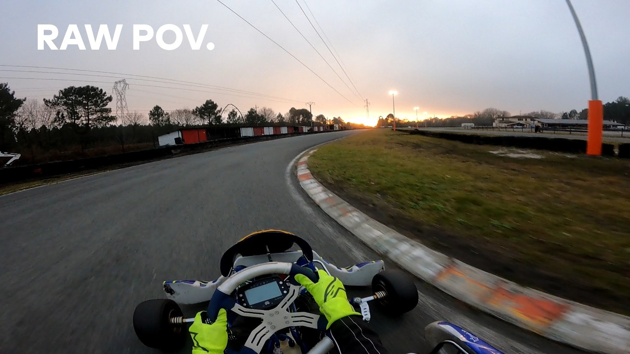 RAW POV - Sunset Rotax Max Onboard - Circuit de Biganos