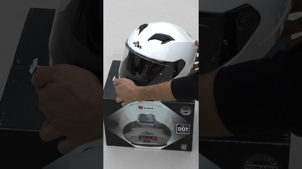 Casca Moto Integrală PES Ochelari Polarizați, Full Face pentru Moto Scuter și ATV, ECE R22-06, DOT