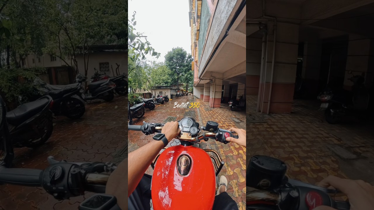 Royal Enfield Bullet 350 Military Red🤯&hearts;️Wash #royalenfield #bullet350 #bike #bikelover #ride #pov