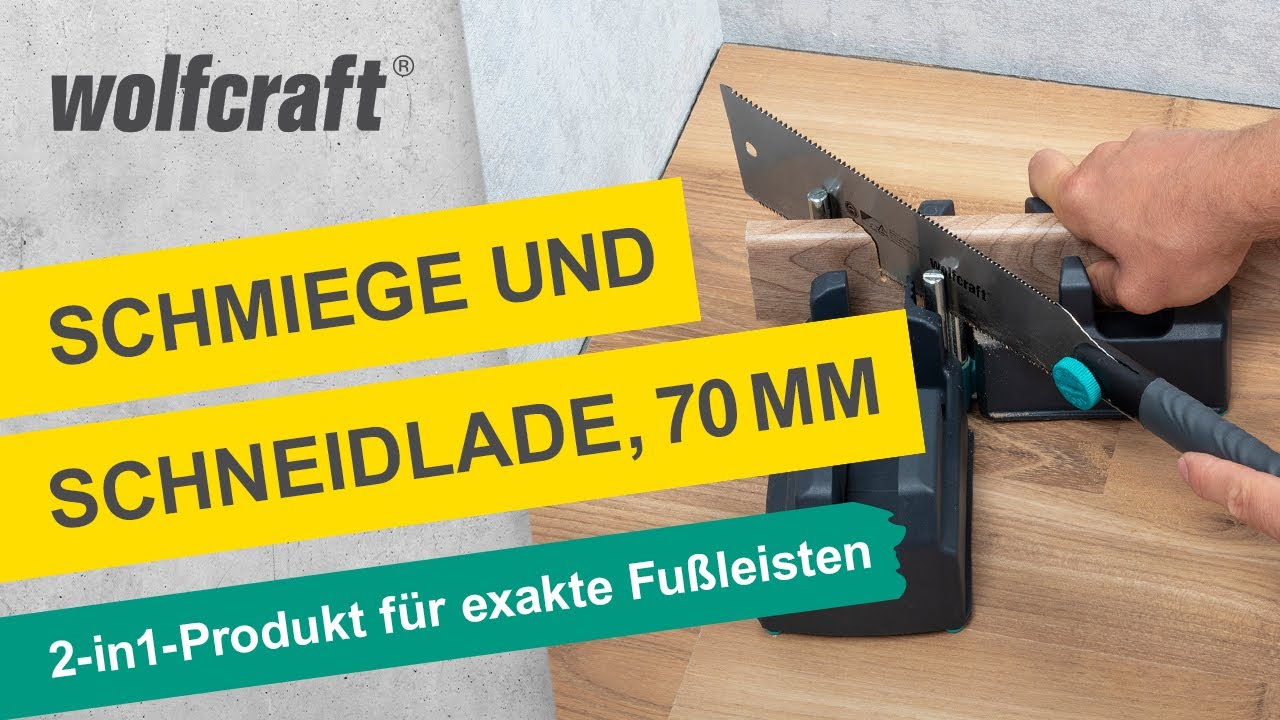 Schmiege und Schneidlade: F&uuml;r Fu&szlig;leisten bis 70 mm H&ouml;he | wolfcraft